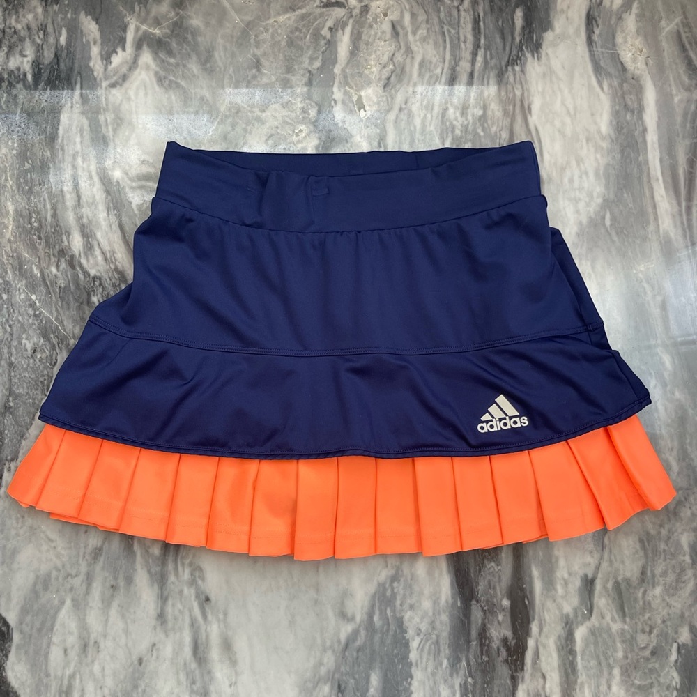 Adidas Navy and Orange Tennis Skirt Skort